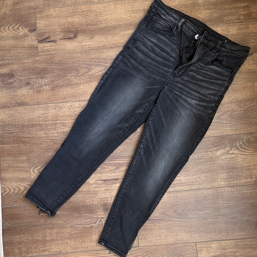 American Eagle Outfitters Black Moto Skinny Jeans - 12 X-Short
